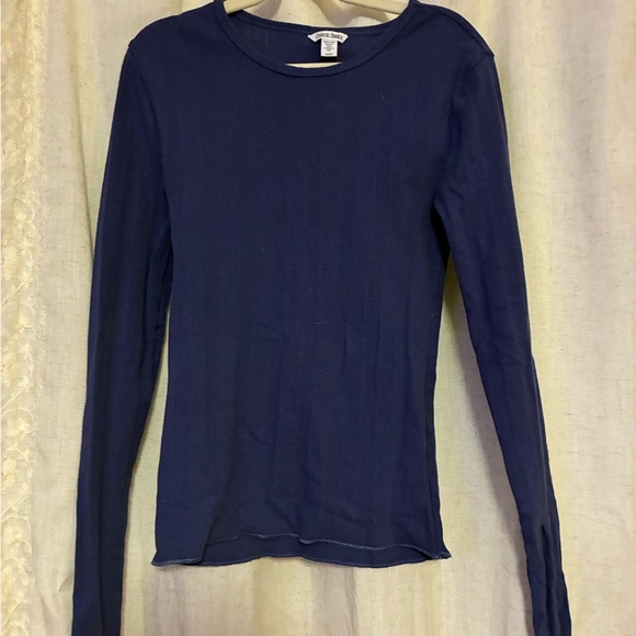 Organic Basics Blue Long Sleeve Top - Picture 5 of 5
